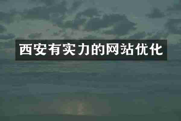 西安有实力的网站优化