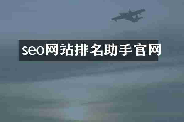 seo网站排名助手官网