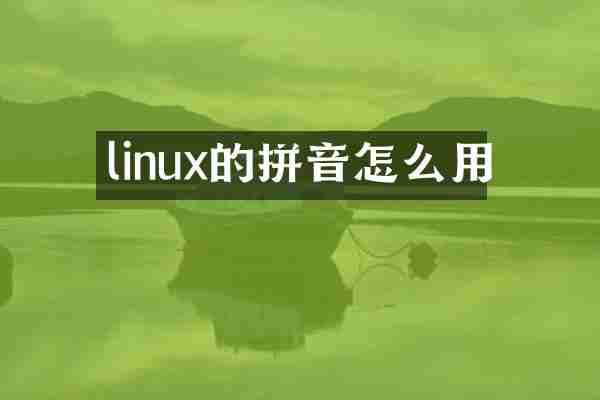 linux的拼音怎么用