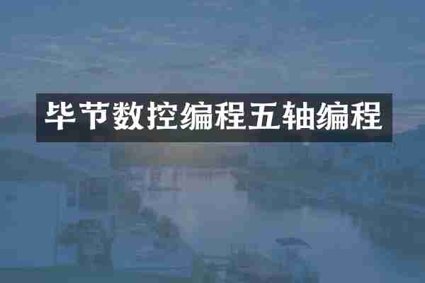 毕节数控编程五轴编程