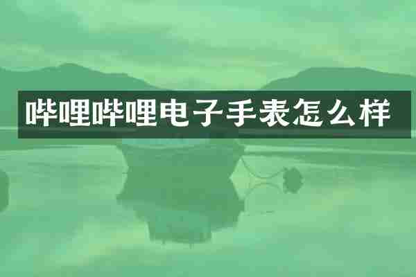 哔哩哔哩电子手表怎么样