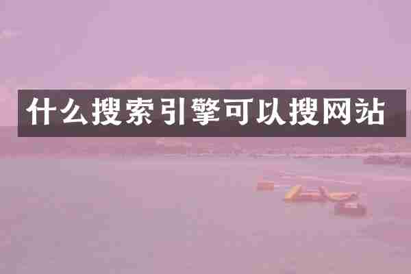 什么搜索引擎可以搜网站