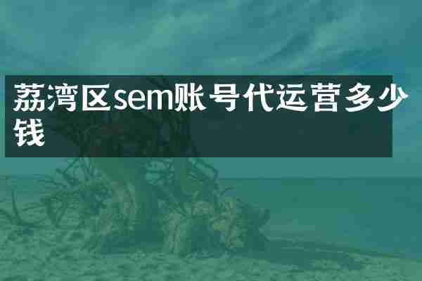 荔湾区sem账号代运营多少钱