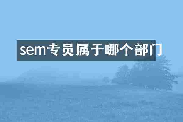 sem专员属于哪个部门