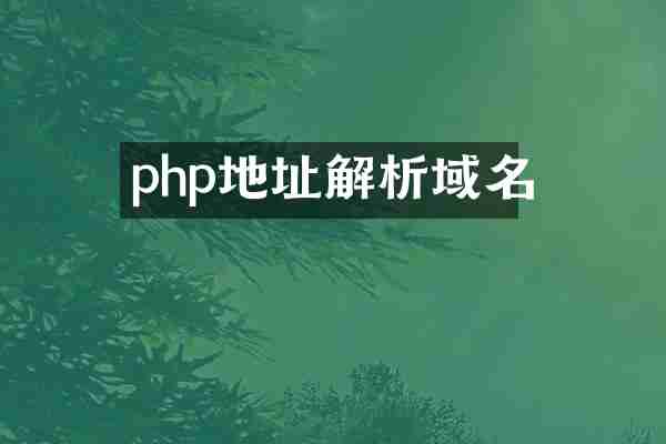 php地址解析域名