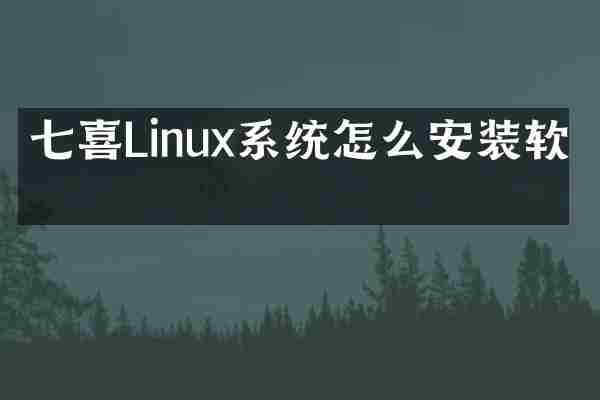 七喜Linux系统怎么安装软件