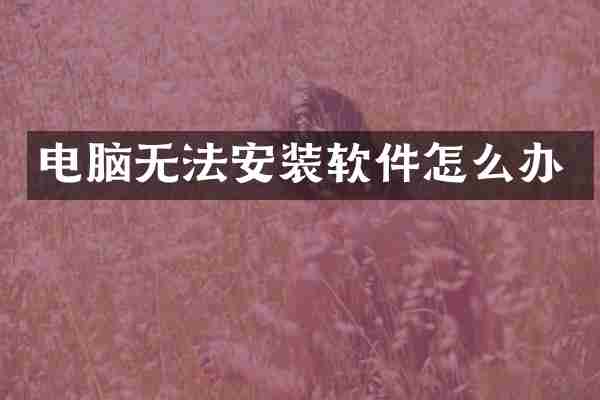 电脑无法安装软件怎么办