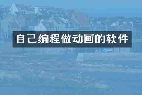 自己编程做动画的软件