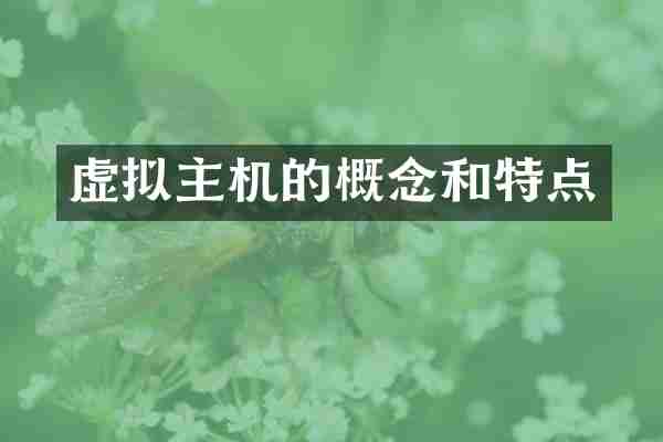 虚拟主机的概念和特点