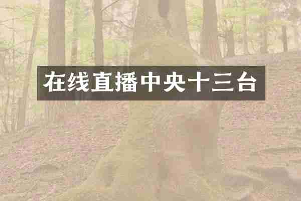 在线直播中央十三台