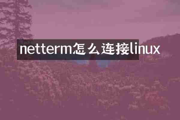 netterm怎么连接linux