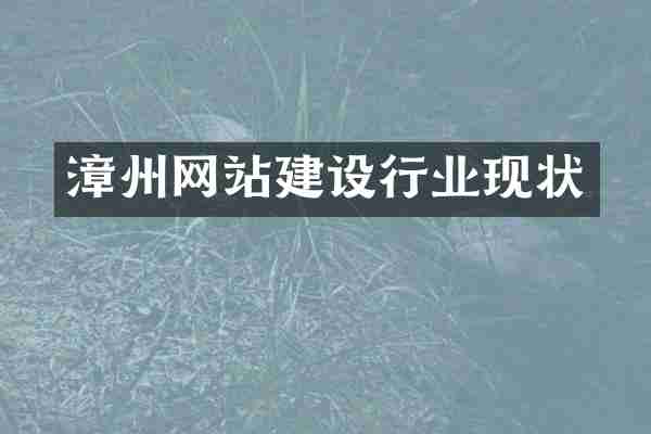 漳州网站建设行业现状
