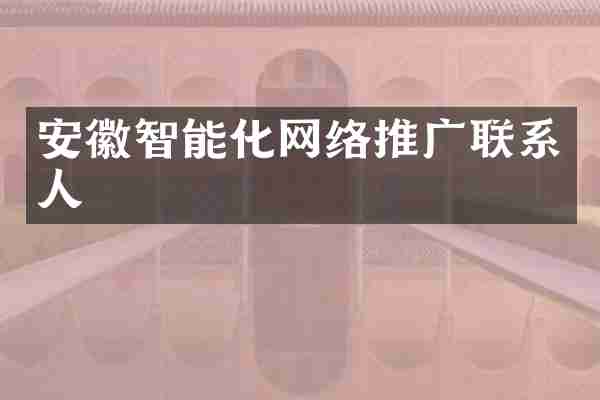 安徽智能化网络推广联系人