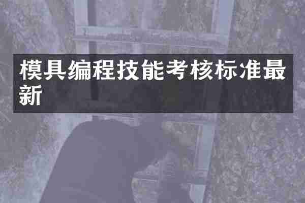 模具编程技能考核标准最新