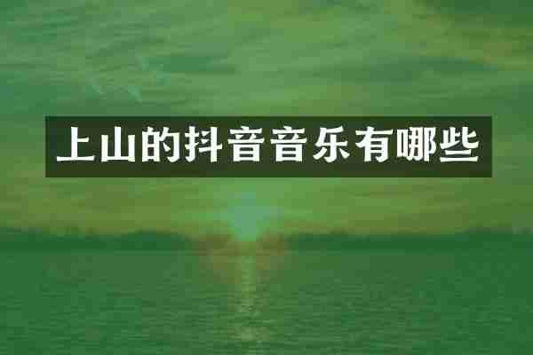 上山的抖音音乐有哪些