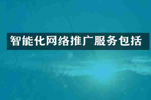智能化网络推广服务包括