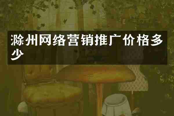 滁州网络营销推广价格多少
