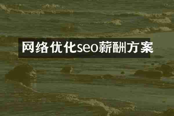 网络优化seo薪酬方案