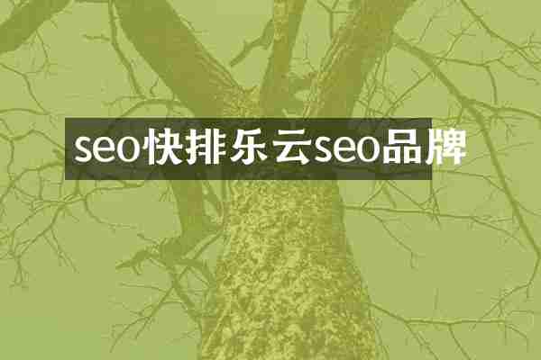 seo快排乐云seo品牌