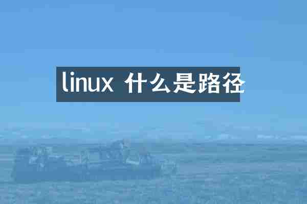linux 什么是路径