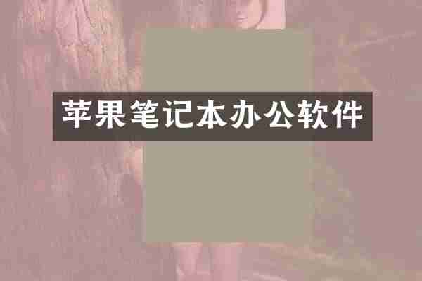 苹果笔记本办公软件