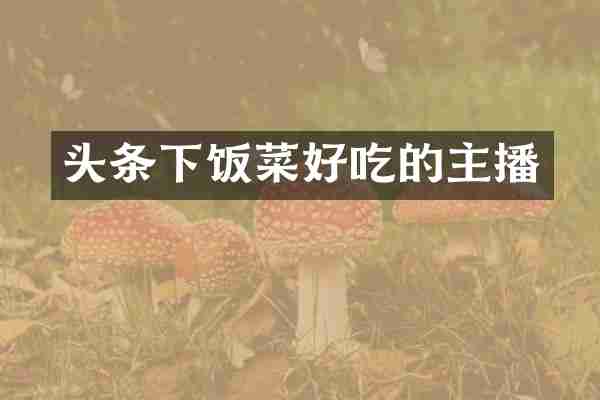 头条下饭菜好吃的主播
