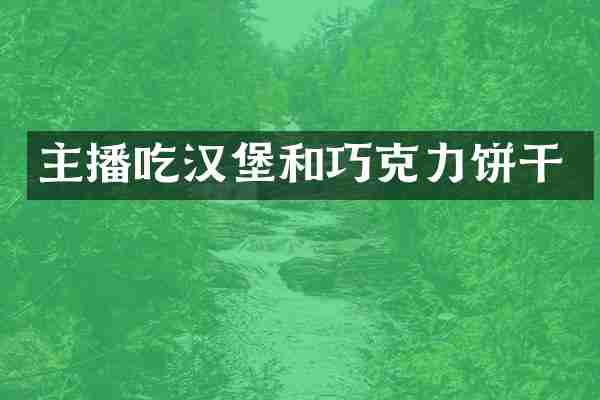 主播吃汉堡和巧克力饼干