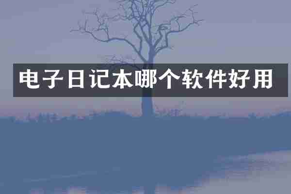 电子日记本哪个软件好用
