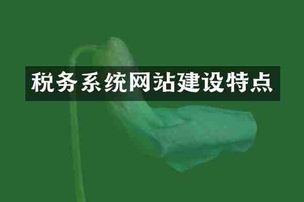 税务系统网站建设特点