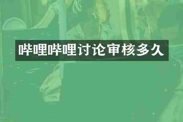 哔哩哔哩讨论审核多久