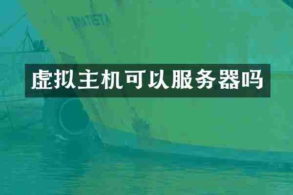 虚拟主机可以服务器吗
