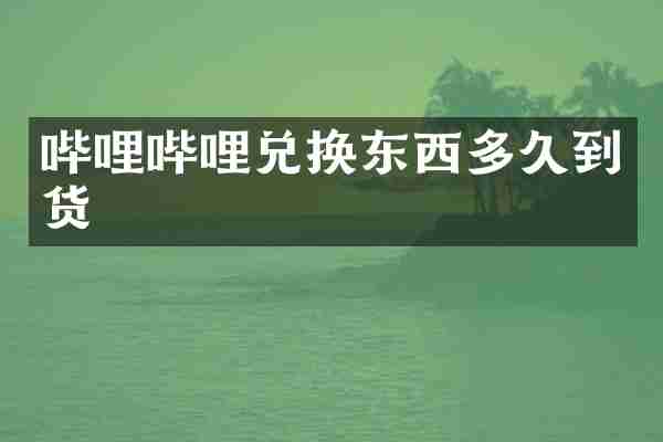 哔哩哔哩兑换东西多久到货