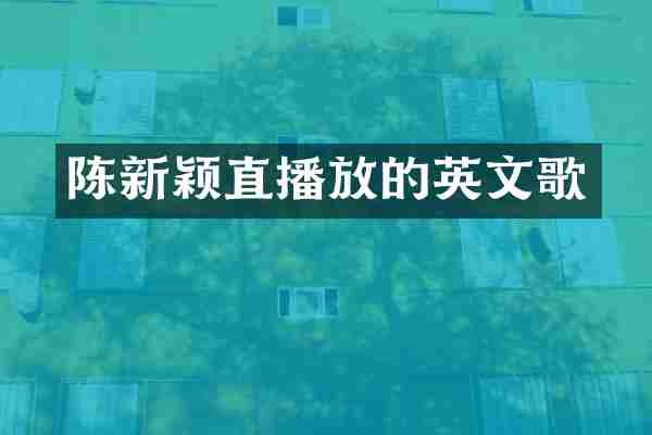 陈新颖直播放的英文歌