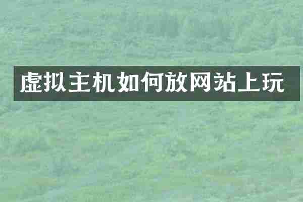 虚拟主机如何放网站上玩