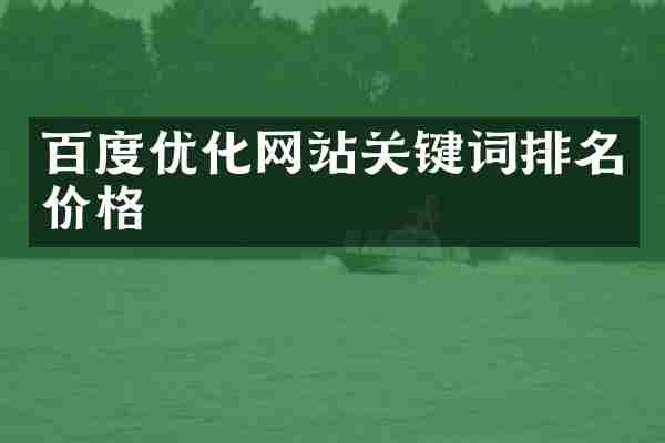 百度优化网站关键词排名价格
