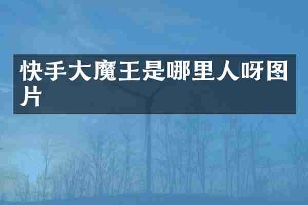 快手大魔王是哪里人呀图片