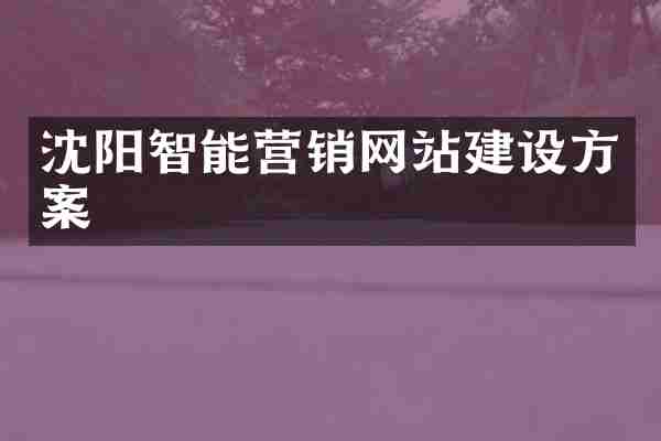 沈阳智能营销网站建设方案