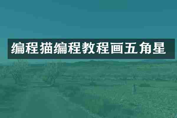 编程猫编程教程画五角星