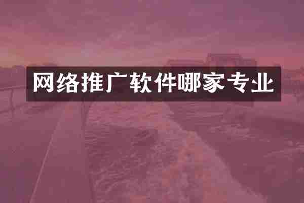 网络推广软件哪家专业