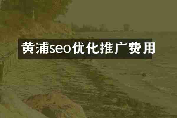 黄浦seo优化推广费用