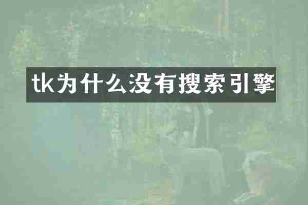 tk为什么没有搜索引擎