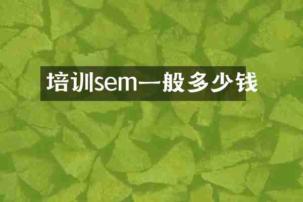 培训sem一般多少钱