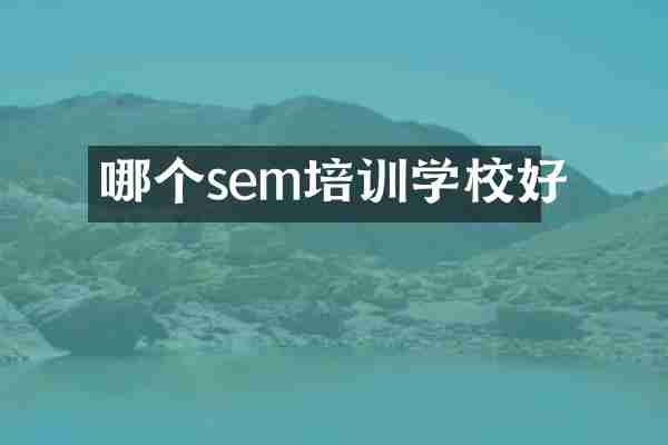 哪个sem培训学校好