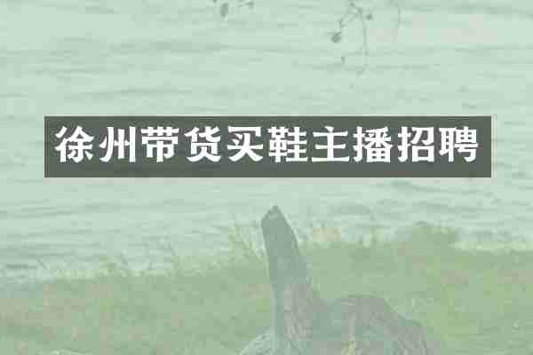 徐州带货买鞋主播招聘