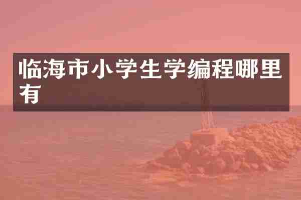 临海市小学生学编程哪里有