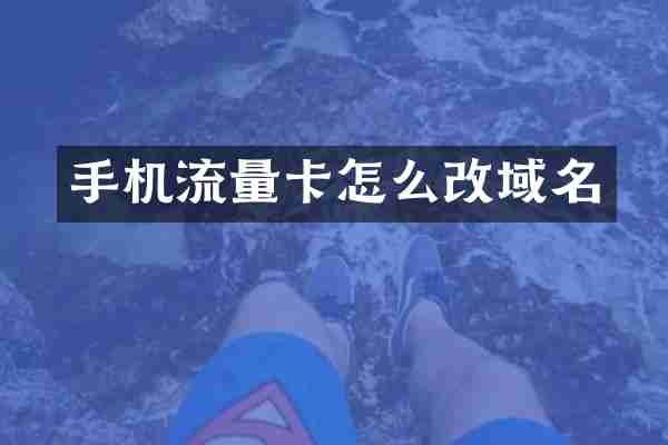 手机流量卡怎么改域名