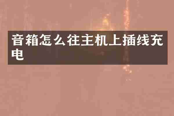 音箱怎么往主机上插线充电