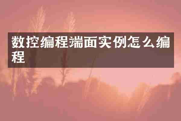 数控编程端面实例怎么编程