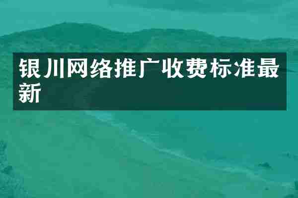 银川网络推广收费标准最新