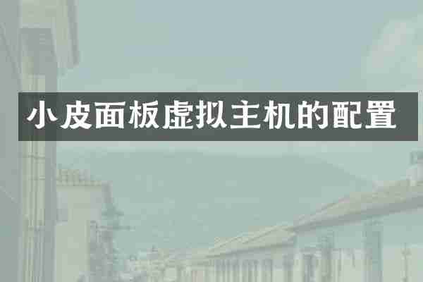 小皮面板虚拟主机的配置